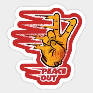 Peace Out - Gold Sticker